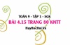 Bài 4.15 trang 80 Toán 9 tập 1 Kết nối tri thức